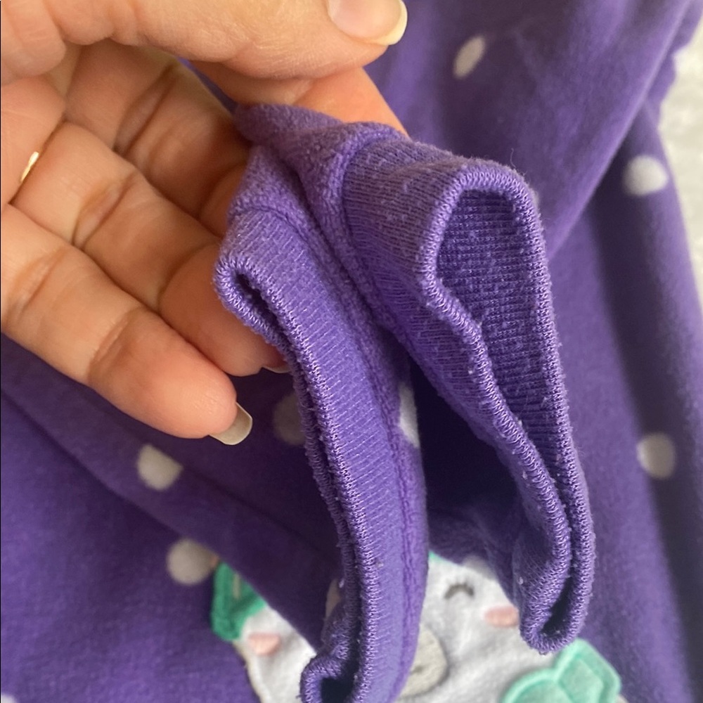 Carter’s Purple Polka Dot Toddler Girl’s Onesie Size 5T - Picture 5 of 10